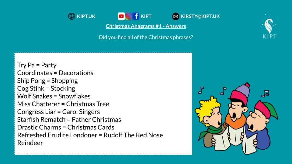 KIPT.UK - Christmas Anagrams #1