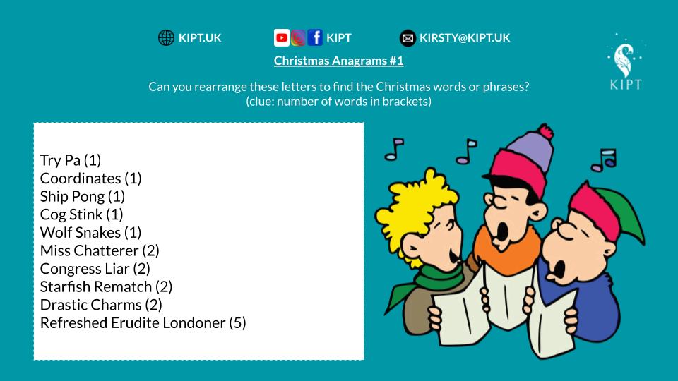 KIPT.UK - Christmas Anagrams #1