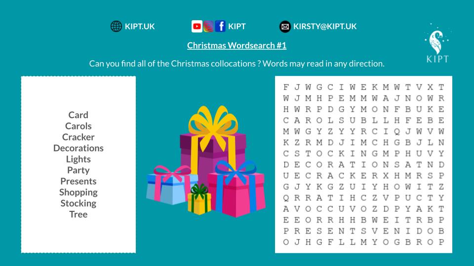 KIPT.UK - Christmas Wordsearch #1