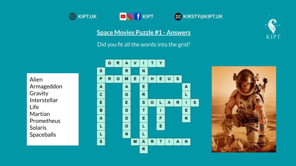 KIPT.UK: Space Movies Crossword 1 Answers