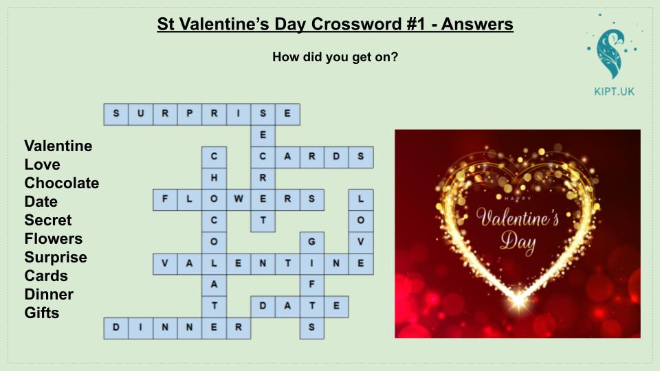KIPT.UK - Valentine's Crossword #1 ans