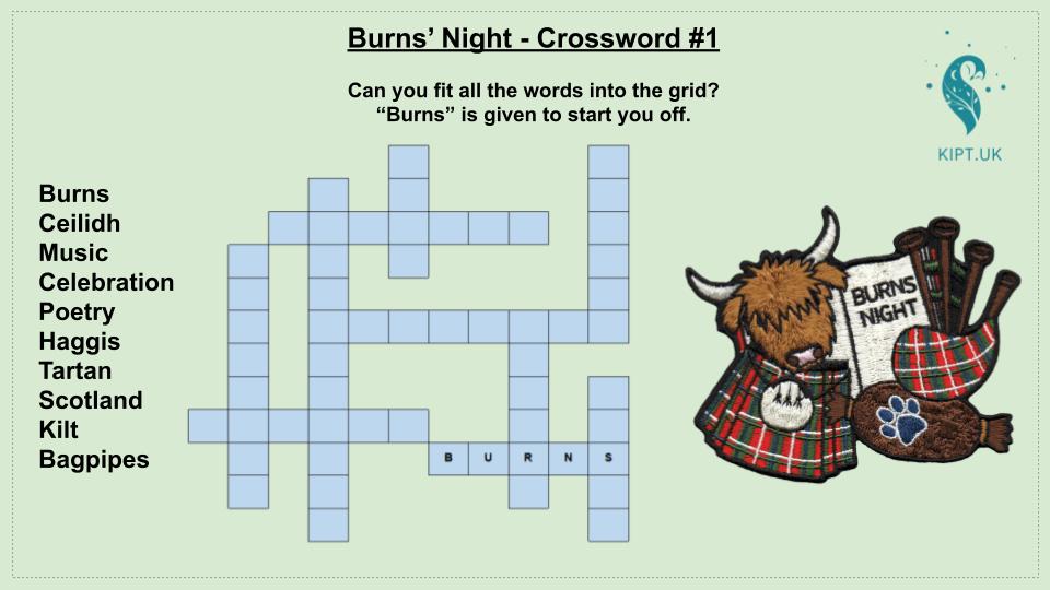 KIPT.UK - Burns night crossword #1