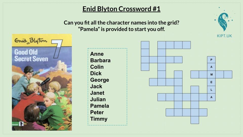 KIPT.UK: Enid Blyton crossword #