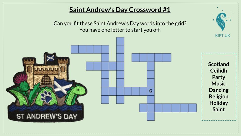 KIPT.UK: St Andrews Day Crossword #1
