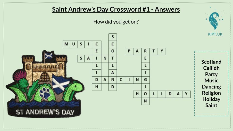 KIPT.UK: St Andrews Day Crossword #1 - ans