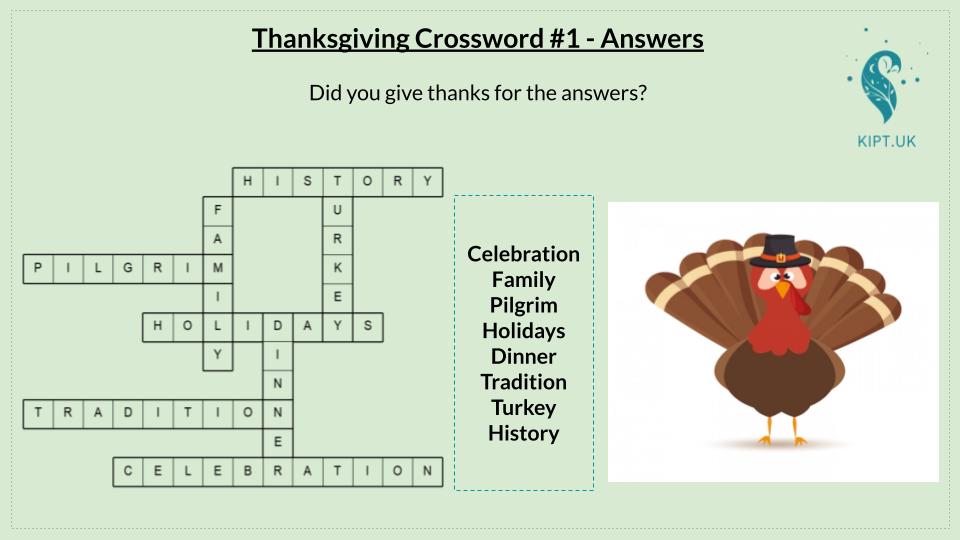 KIPT.UK: Thanksgiving crossword #1 ans