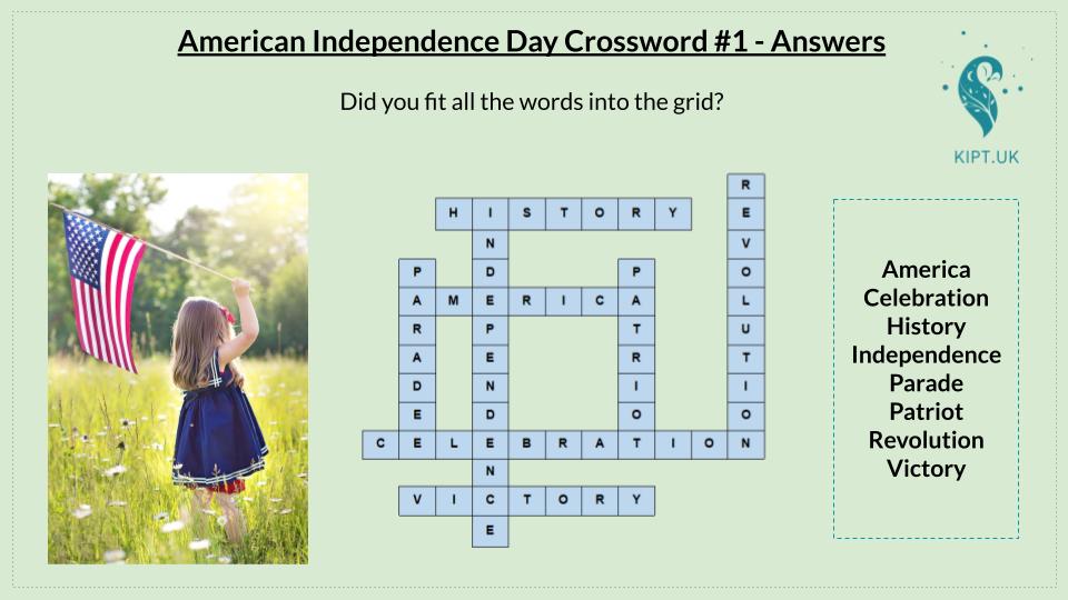 KIPT.UK: americanindependencedaycrossword1 answers
