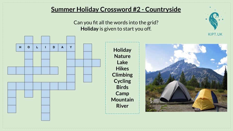 KIPT.UK Country holiday crossword