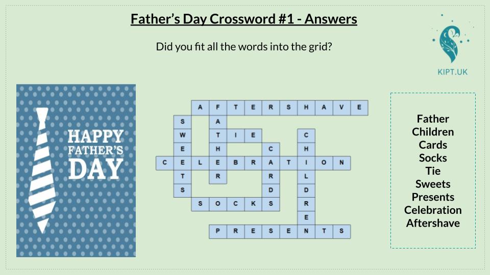 KIPT.UK: fathersdaycrossword1 answers