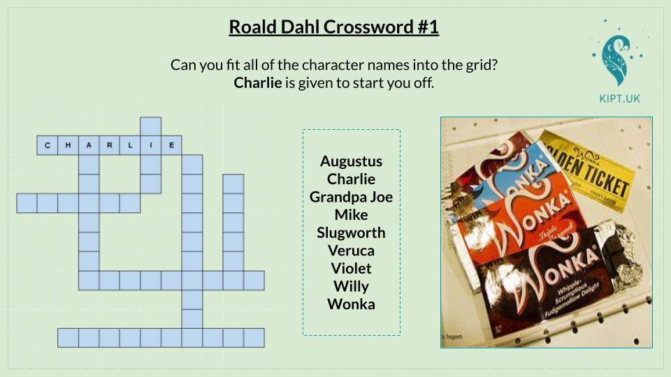 KIPT.UK: Roald Dahl Crossword #1