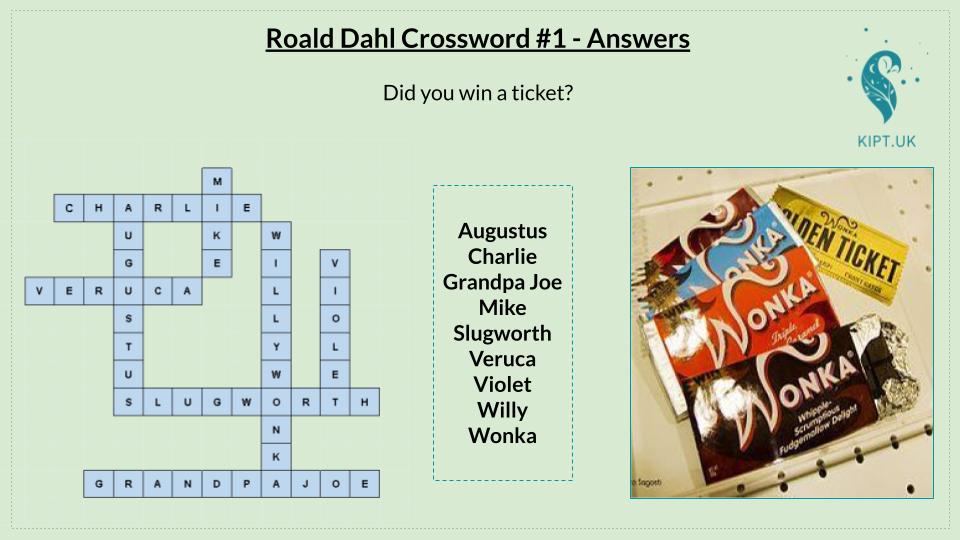 KIPT.UK: Roald Dahl Crossword #1