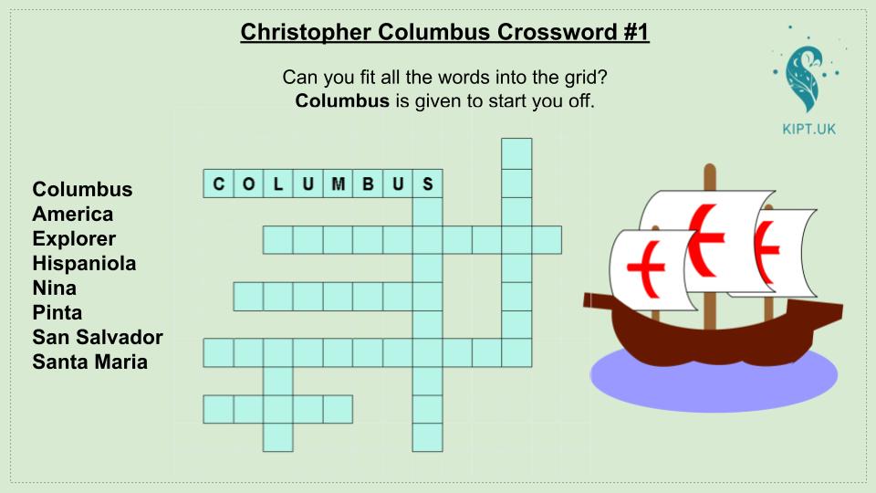 KIPT.UK: Colombus crossword #1